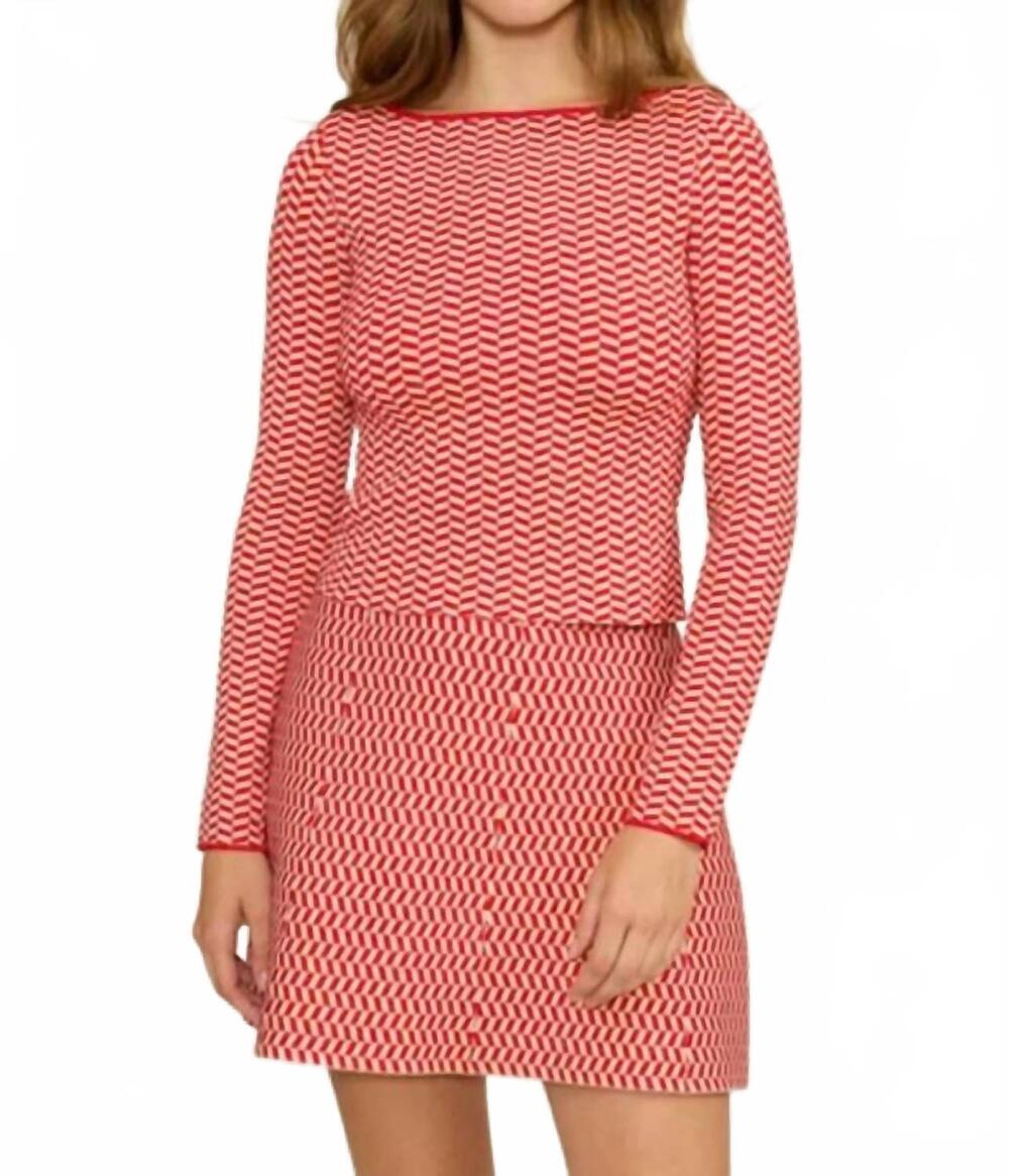 NEW LUCY PARIS bella mini skirt in red